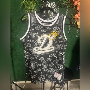 K Cole Dreamville Black and White Paisley Jersey